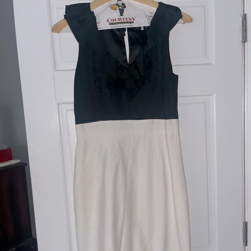 White and black dress